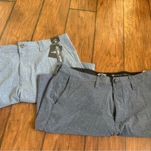 Men's Billabong and O'Neil blue/gray shorts. Size 36